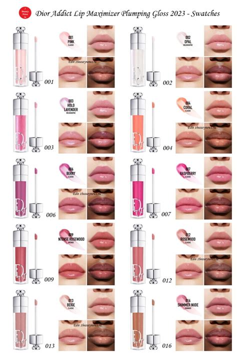 dior lip maximizer pantip|Dior lip gloss color chart.